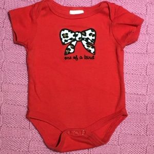 Baby Gear One of a Kind Onesie Red Sz 0-3 Months